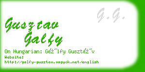 gusztav galfy business card